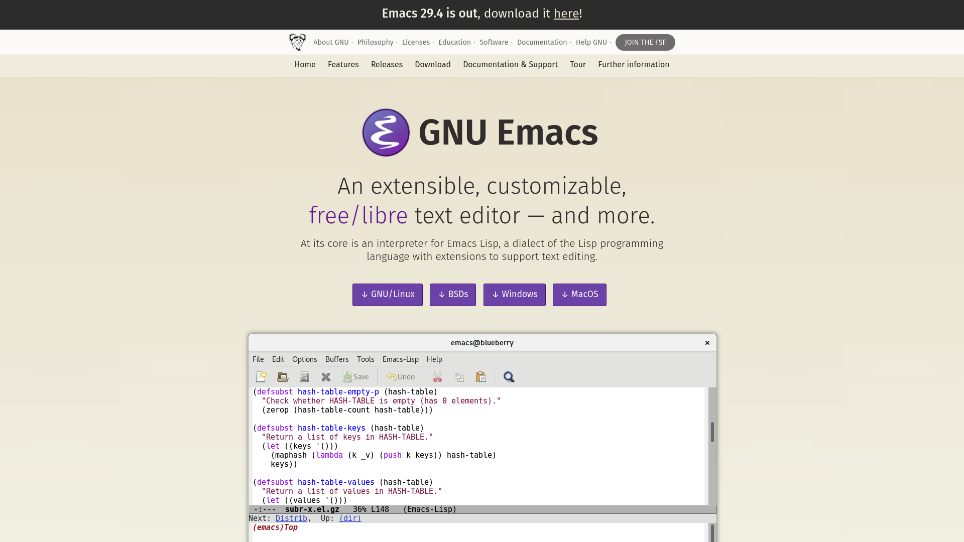 GNU Emacs