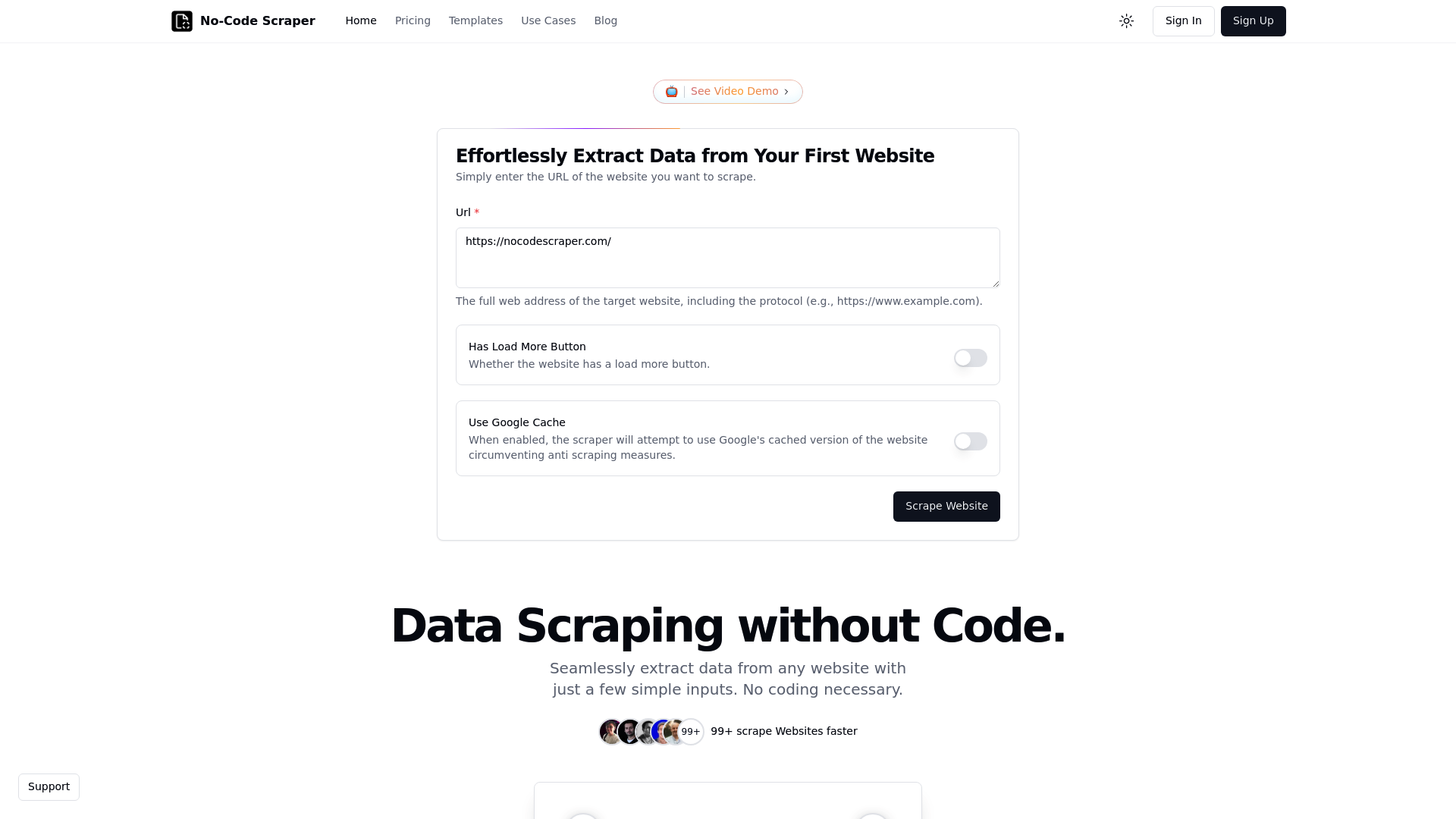 No-Code Scraper