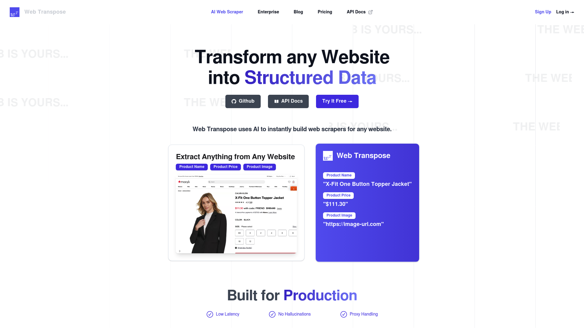 Web Transpose