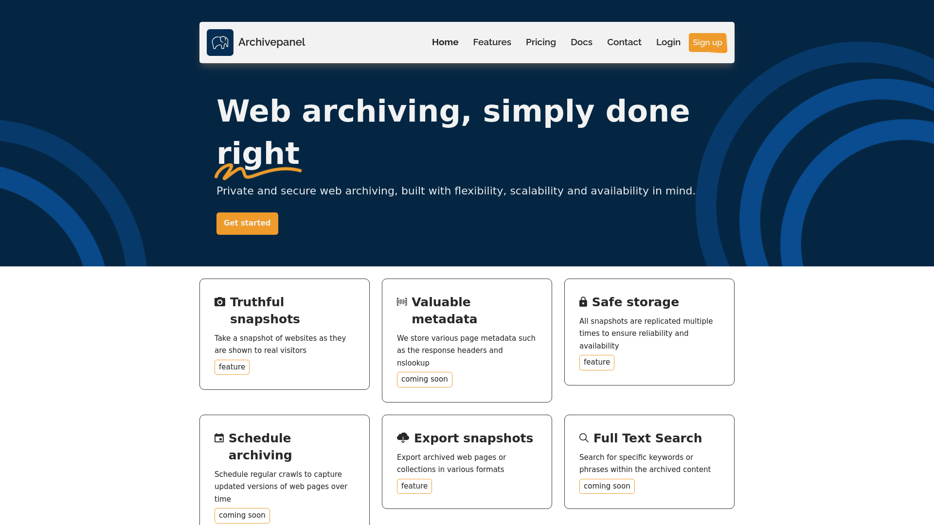 Archivepanel